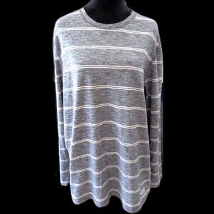 Modern Amusement Men's Pullover Crewneck Gray/White Sweater XL EUC